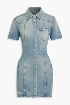 Джинсовое платье мини Anne с потертостями SER.O.YA, синий