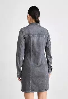 Джинсовое платье MINI DRESS Calvin Klein, черный деним