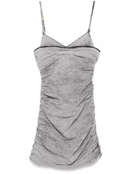 Джинсовое платье мини Elisabetta Franchi, серый