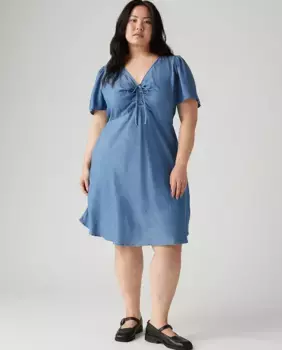 Джинсовое платье мини с короткими рукавами Levi's Plus, синий