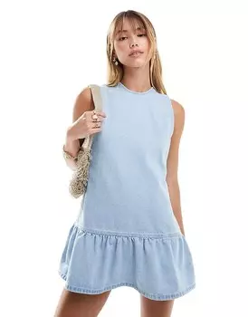Джинсовое платье мини с заниженной талией ASOS DESIGN