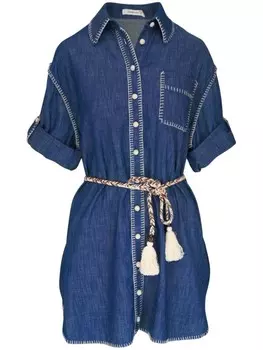 Джинсовое платье мини ZIMMERMANN, синий