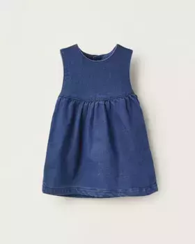 Джинсовое платье на девочку со сборками Zippy, синий