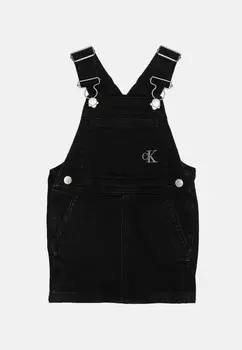 Джинсовое платье NEWBORN DRESS Calvin Klein, черный деним