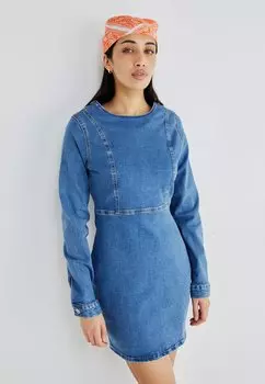 Джинсовое платье Nmpella Dress Noisy May, цвет medium blue denim