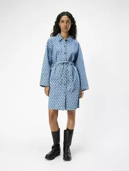 Джинсовое платье Object, синий деним