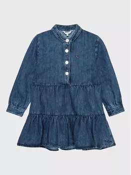 Джинсовое платье обычного кроя Tommy Hilfiger, синий