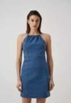 Джинсовое платье ONLCLARA HALTERNECK DRESS Only, синий