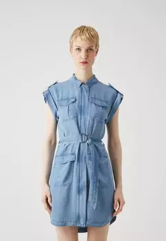 Джинсовое платье ONLY Tall, светло-голубой деним