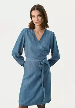 Джинсовое платье Part Two, цвет Medium Blue Denim