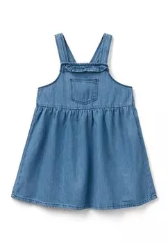 Джинсовое платье PETTORINA DAVANTI LAVAGGIO WASHED United Colors of Benetton, синий