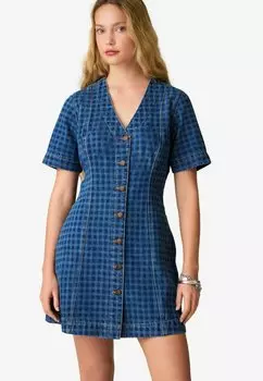 Джинсовое платье REGULAR FIT - V-NECK Next, синий