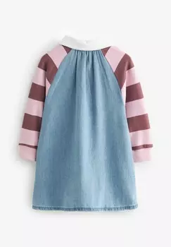 Джинсовое платье RUGBY RAGLAN, REGULAR FIT Next, розовый