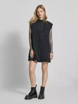 Джинсовое платье с нагрудным карманом Karo Kauer, антрацит
