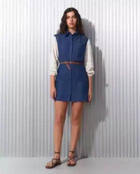 Джинсовое платье с подплечниками Easy Wear, синий