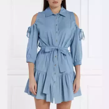 Джинсовое платье с поясом Liu Jo, синий