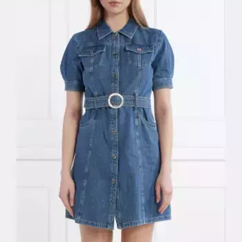 Джинсовое платье с поясом Liu Jo, синий