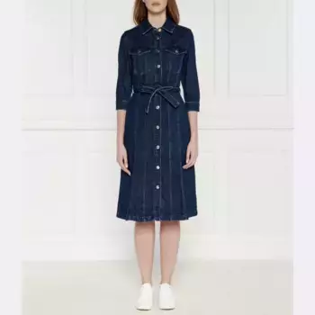 Джинсовое платье с поясом Tommy Hilfiger, синий