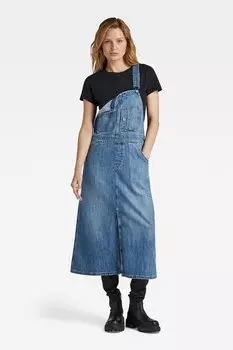 Джинсовое платье с разрезом спереди G-Star Raw, синий