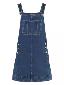 Джинсовое платье с регулируемыми бретельками 7 For All Mankind, синий