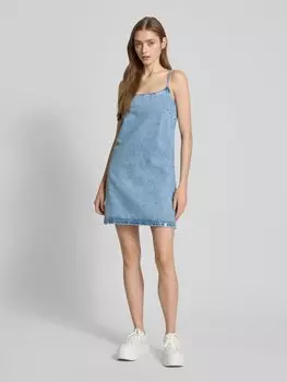 Джинсовое платье с регулируемыми бретелями, модель «ICONIC» Calvin Klein Jeans