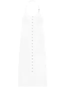 Джинсовое платье с вырезом халтер Courrges, белый