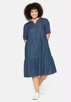 Джинсовое платье Sheego, синий деним