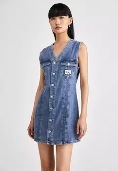 Джинсовое платье SLEEVELESS DRESS Calvin Klein, синий деним