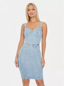 Джинсовое платье slim fit Guess, синий