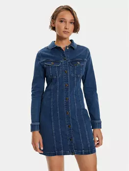 Джинсовое платье slim fit Lee, синий