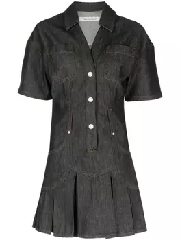 Джинсовое платье со складками Trussardi, синий