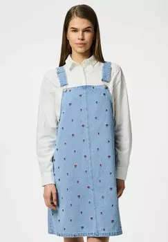 Джинсовое платье SPENCER-PCFREIA Pieces, светло-голубой