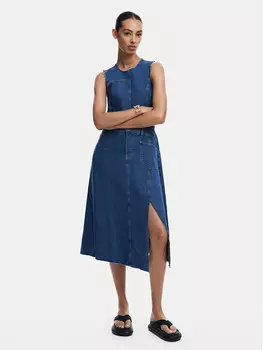 Джинсовое платье стандартного кроя Desigual, синий