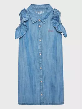 Джинсовое платье стандартного кроя Guess, синий