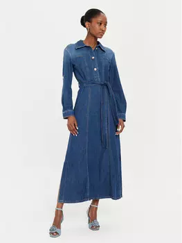Джинсовое платье стандартного кроя Marella, синий
