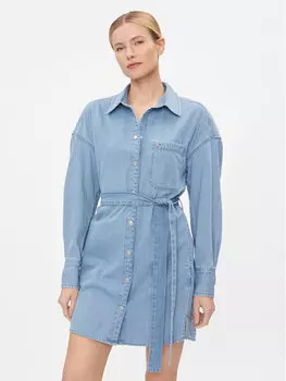Джинсовое платье стандартного кроя Tommy Jeans, синий