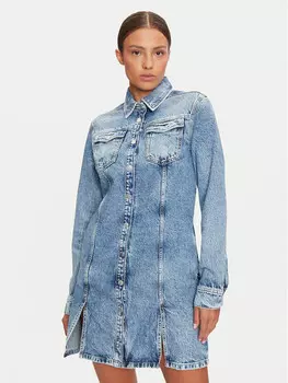 Джинсовое платье стандартного кроя Tommy Jeans, синий