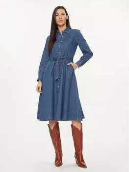 Джинсовое платье стандартного кроя United Colors Of Benetton, синий