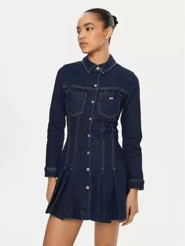 Джинсовое платье стандартный крой DW0DW20533 Tommy Jeans, синий