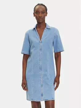 Джинсовое платье стандартный крой Frida 15360436 Only, синий