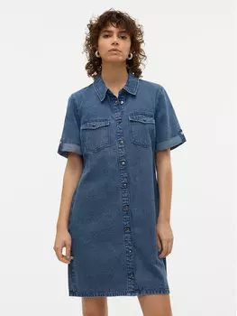 Джинсовое платье стандартный крой Jennie 10309665 Vero Moda, синий