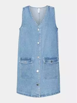 Джинсовое платье свободного кроя Vero Moda Girl, синий