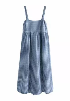 Джинсовое платье TALL FIT STRAPPY MIDI Next, синий