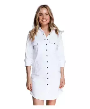 Джинсовое платье тирана Zhrill, белый