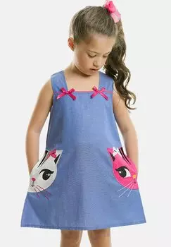 Джинсовое платье TWIN CATS Denokids, цвет blau