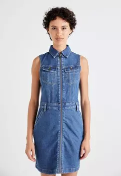Джинсовое платье UNIONAL DRESS Lee, темно-синий деним