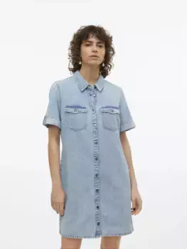 Джинсовое платье Vero Moda "VMJENNIE SS SHORT DENIM DRESS NOOS", голубой