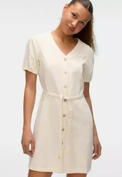 Джинсовое платье VMJANET KURZES Vero Moda, белый
