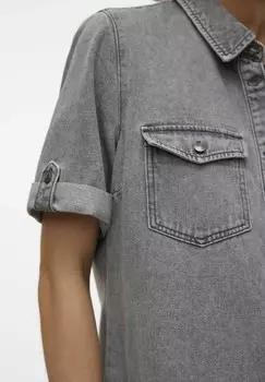 Джинсовое платье Vmjennie Ss Mix Vero Moda, средне-серый деним