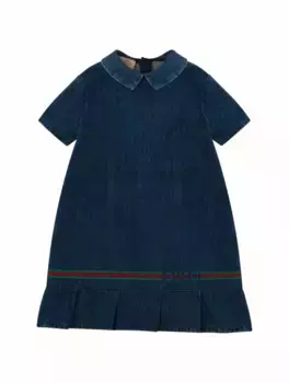 Джинсовое платье Web Gucci, тёмно-синий